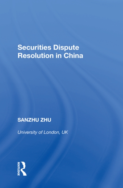 Securities Dispute Resolution in China, EPUB eBook