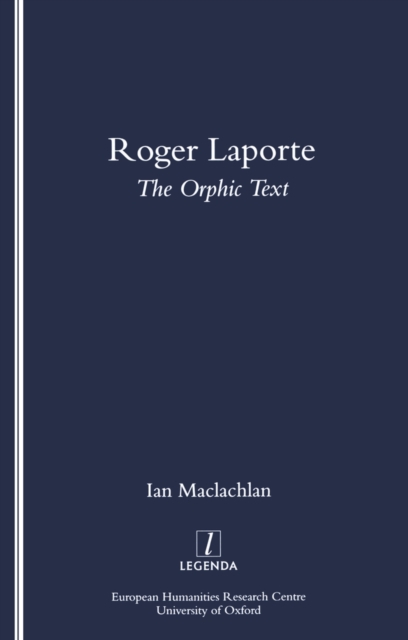 Roger Laporte: The Orphic Text, PDF eBook
