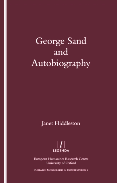 George Sand and Autobiography, PDF eBook