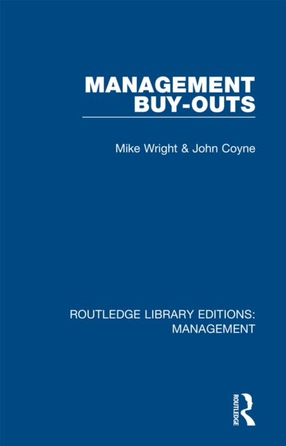 Management Buy-Outs, PDF eBook