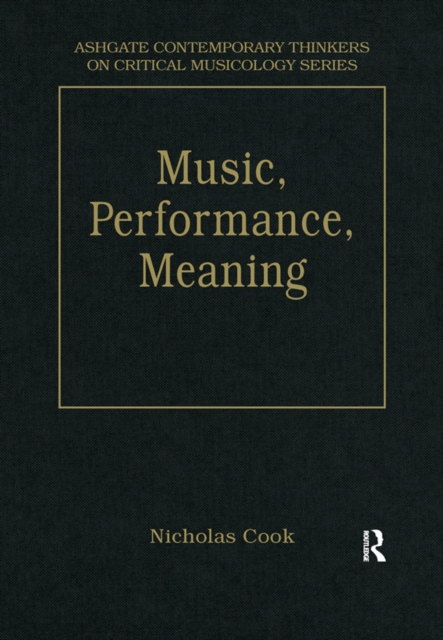 Music, Performance, Meaning : Selected Essays, EPUB eBook