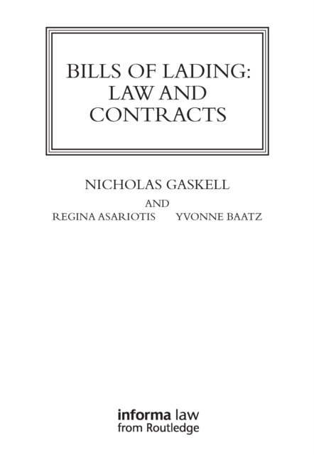 Bills of Lading : Law and Contracts, EPUB eBook