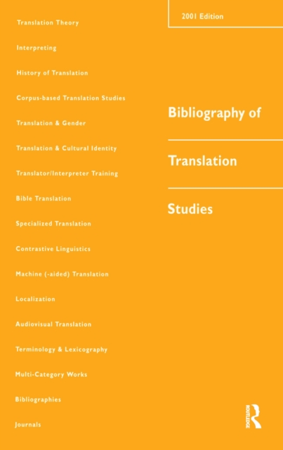 Bibliography of Translation Studies: 2001, PDF eBook