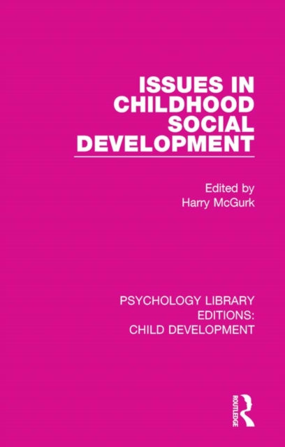 Issues in Childhood Social Development, EPUB eBook