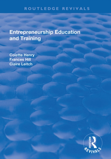 Entrepreneurship Education and Training : The Issue of Effectiveness, EPUB eBook