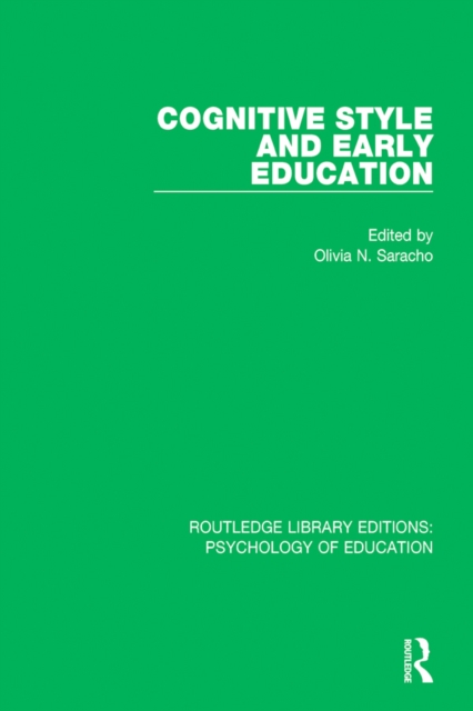 Cognitive Style in Early Education, PDF eBook