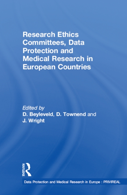 Research Ethics Committees, Data Protection and Medical Research in European Countries, EPUB eBook