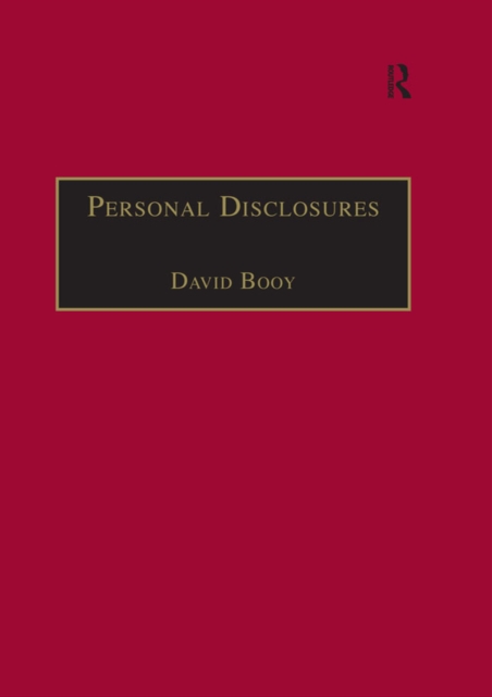 Personal Disclosures : An Anthology of Self-Writings from the Seventeenth Century, PDF eBook