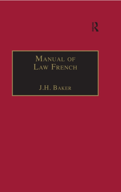 Manual of Law French, PDF eBook