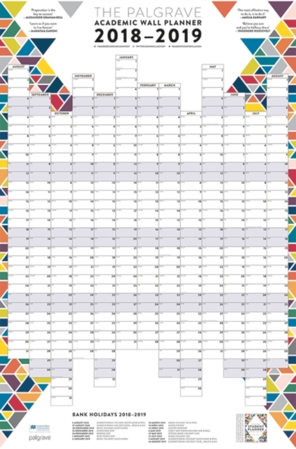 The Palgrave Academic Wall Planner 2018-19, Calendar Book