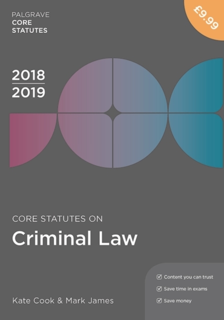 Core Statutes on Criminal Law 2018-19, Paperback / softback Book