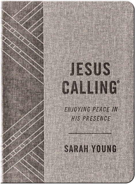 Jesus Calling, Textured Gray Leathersoft, with Full Scriptures : Enjoying Peace in His Presence (a 365-Day Devotional), Leather / fine binding Book