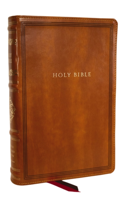 RSV Personal Size Bible with Cross References, Brown Leathersoft, Thumb Indexed, (Sovereign Collection), Leather / fine binding Book