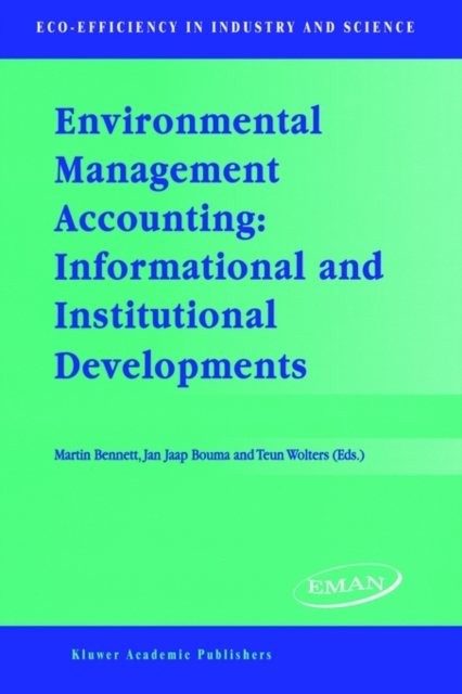 Environmental Management Accounting: Informational and Institutional Developments, Paperback / softback Book