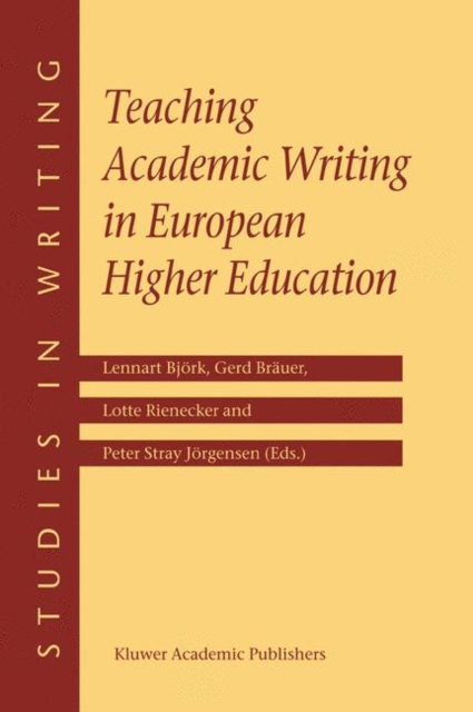 Teaching Academic Writing in European Higher Education, Hardback Book