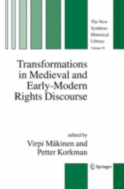 Transformations in Medieval and Early-Modern Rights Discourse, PDF eBook