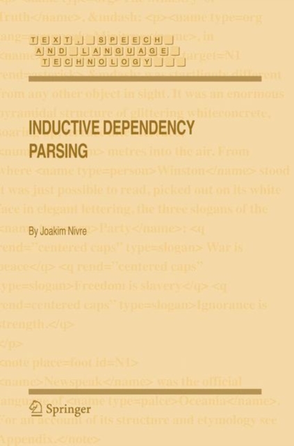 Inductive Dependency Parsing, Hardback Book