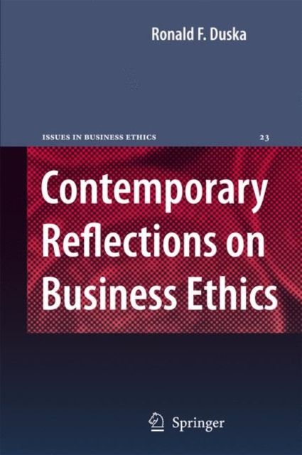 Contemporary Reflections on Business Ethics, Hardback Book