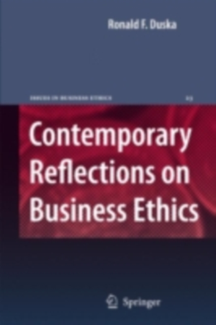 Contemporary Reflections on Business Ethics, PDF eBook