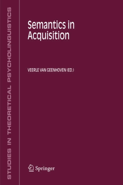 Semantics in Acquisition, Paperback / softback Book
