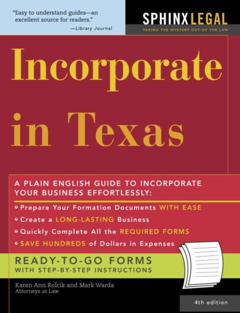 Incorporate in Texas, EPUB eBook