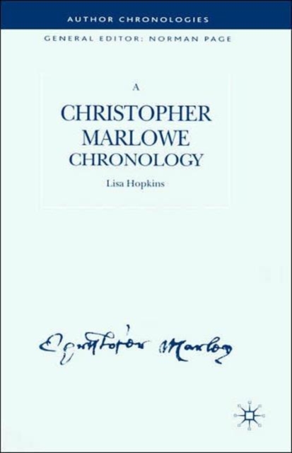 A Christopher Marlowe Chronology, Hardback Book