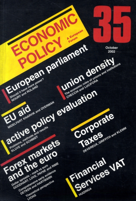 Economic Policy : No. 35, Paperback Book