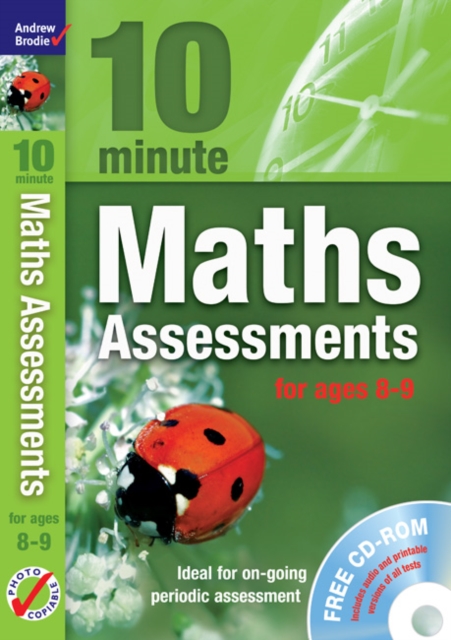 Ten Minute Maths Assessments ages 8-9 (plus CD-ROM), Paperback / softback Book
