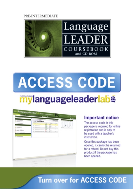 Language Leader Pre-Intermediate MyLab and Access Card, Digital product license key Book