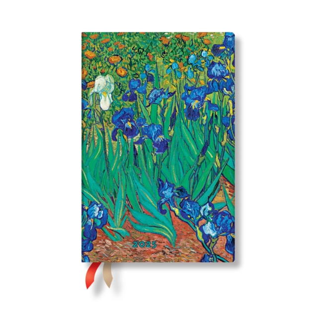 Van Gogh’s Irises (Mini 12-month Verso Hardback Dayplanner 2025 (Elastic Band Closure), Hardback Book