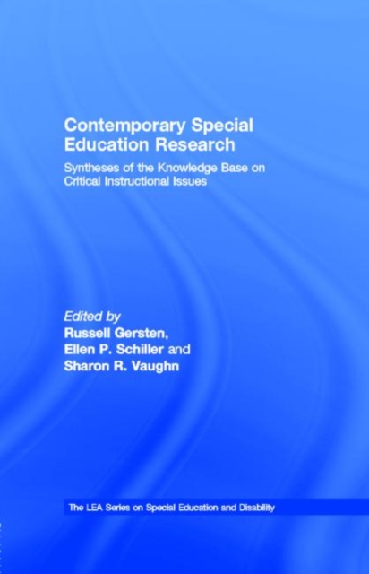 Contemporary Special Education Research : Syntheses of the Knowledge Base on Critical Instructional Issues, PDF eBook