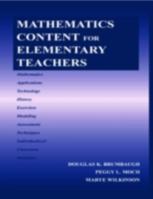 Mathematics Content for Elementary Teachers, PDF eBook