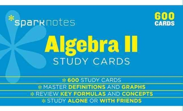 Algebra II SparkNotes Study Cards, Cards Book