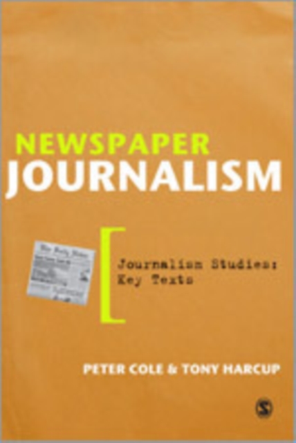 Newspaper Journalism, Hardback Book