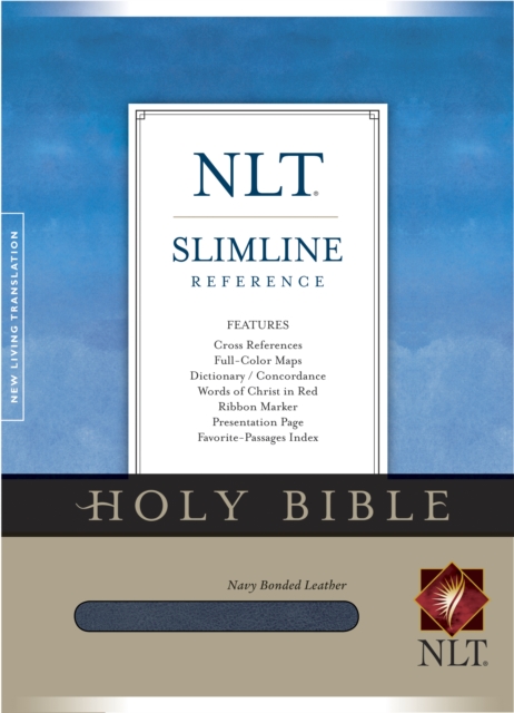 NLT Slimline Reference Bible Raspberry/Dark Brown, Leather / fine binding Book