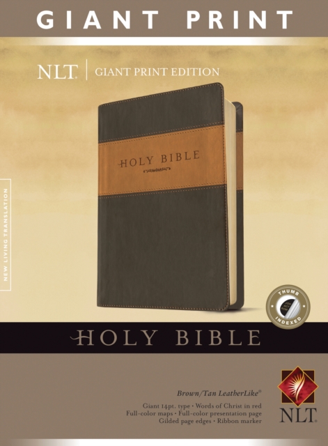 NLT Holy Bible, Giant Print, Leather / fine binding Book