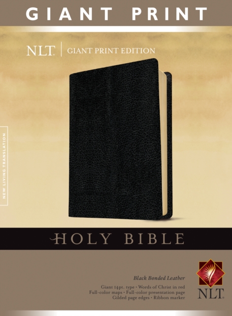 NLT Holy Bible, Giant Print, Pink/Brown, Leather / fine binding Book