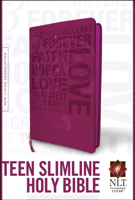 NLT Teen Slimline Bible: 1 Corinthians 13, Leather / fine binding Book