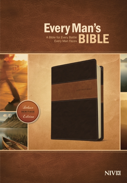 Every Man's Bible NIV, Deluxe Heritage Edition, TuTone (LeatherLike, Brown/Tan), Leather / fine binding Book