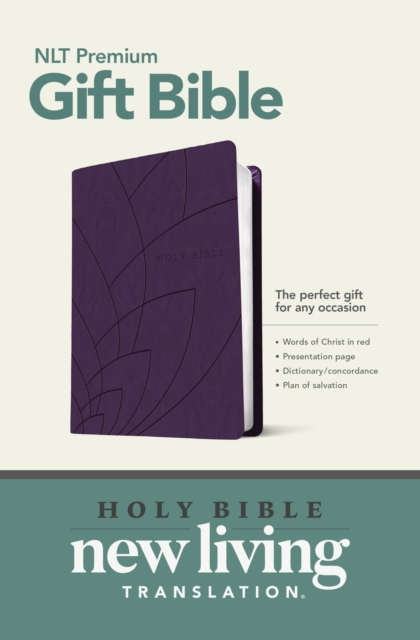 NLT Premium Gift Bible, Purple, Leather / fine binding Book