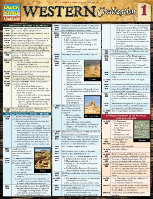 Western Civilization 1, Fold-out book or chart Book