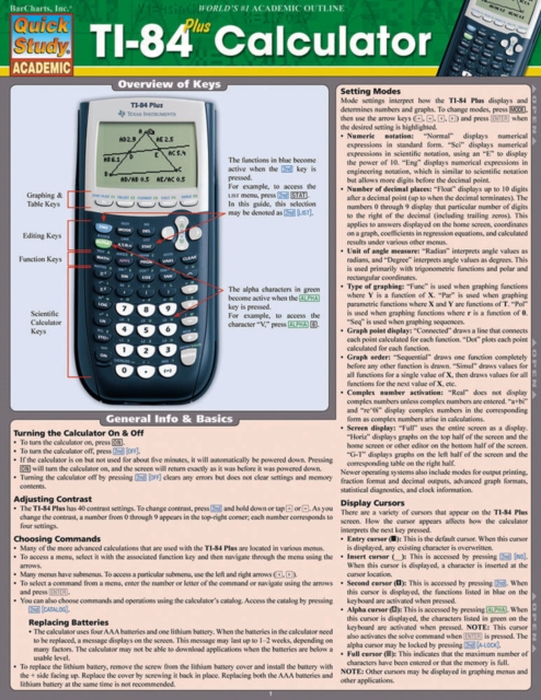 Ti 84 Plus Calculator, EPUB eBook