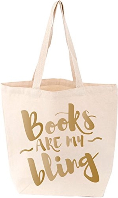 Books Are My Bling Tote. Cream, Other printed item Book