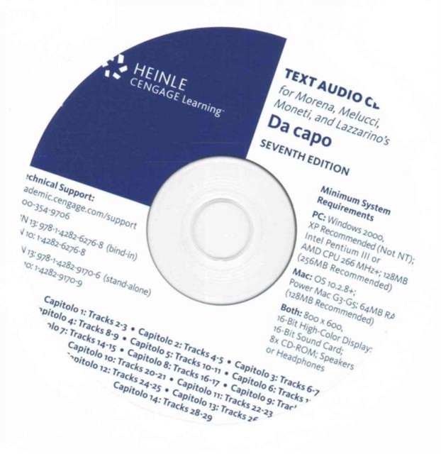 Text Audio CD-ROM (Stand Alone) for Moneti/Lazzarino's Da capo, CD-Audio Book