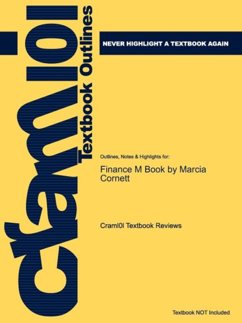 Studyguide for Finance M Book by Cornett, Marcia, ISBN 9780073382241, Paperback / softback Book