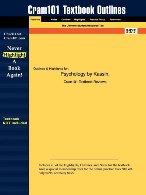 Studyguide for Psychology by Kassin, ISBN 9780130496416, Paperback / softback Book