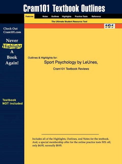 Studyguide for Sport Psychology by Nation, Leunes &, ISBN 9780830415489, Paperback / softback Book