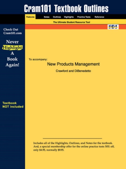 Studyguide for New Products Management by DiBenedetto, Crawford &, ISBN 9780072471632, Paperback / softback Book