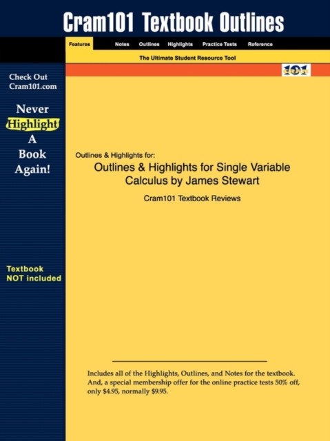 Studyguide for Single Variable Calculus by Stewart, James, ISBN 9780495011613, Paperback / softback Book