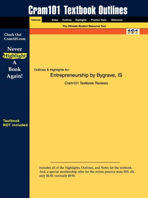 Outlines & Highlights for Entrepreneurship by Bygrave & Zacharakis, Paperback / softback Book